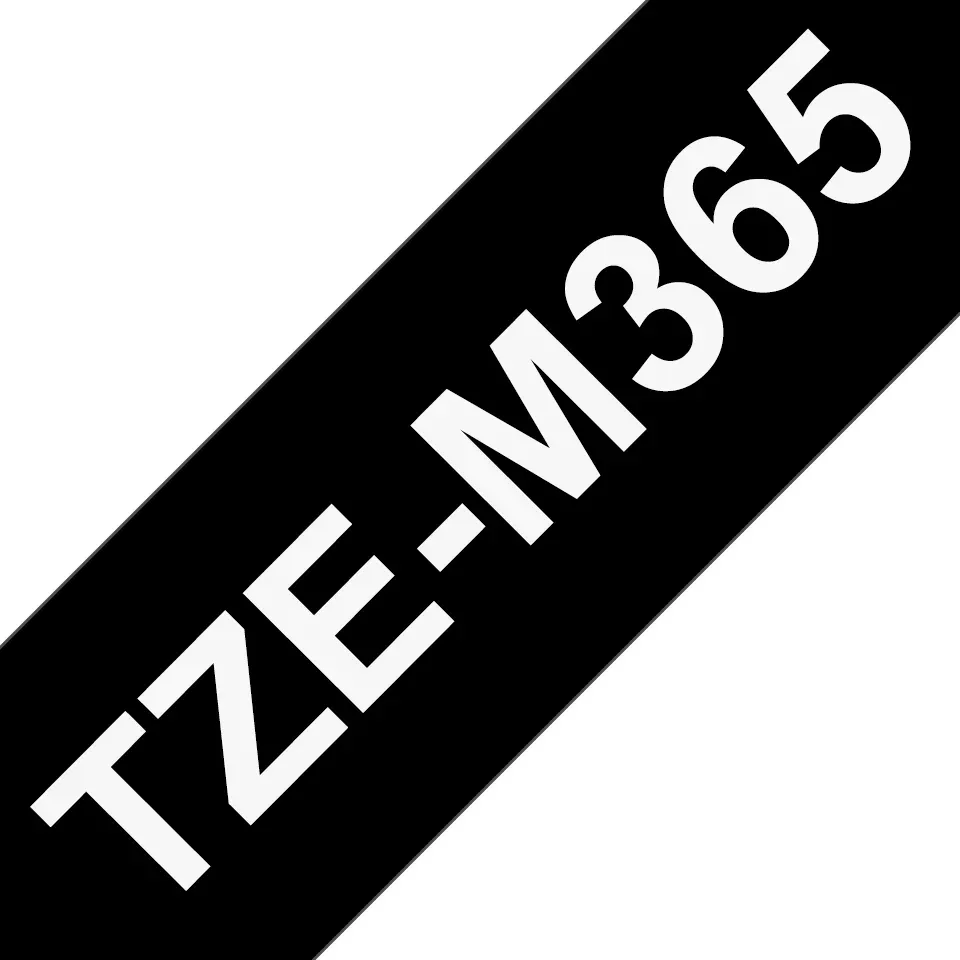 Brother - TZE-M365 (matný povrch), černá / bílá (36mm, 8m)