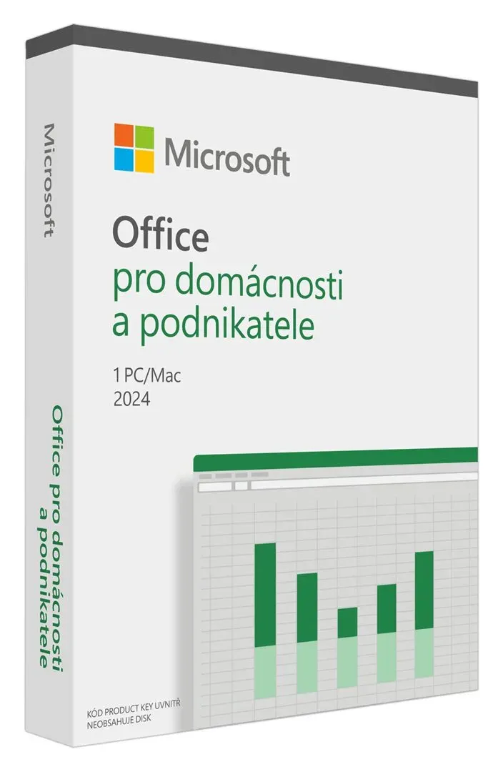 Microsoft OFFICE 2024 pro domácnosti a podnikatele CZ (česká krabicová verze, pro WINdows, Home and Business 2024 CZ Czech EuroZone Medialess)