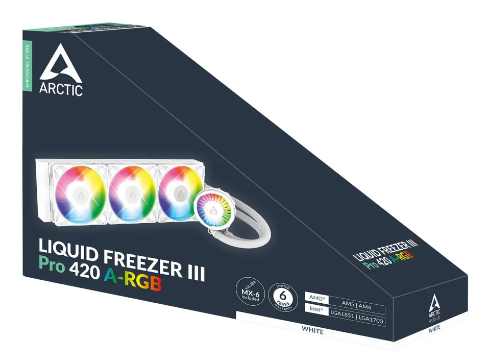 ARCTIC Liquid Freezer III 420 Pro A-RGB (White), komplet vodního chlazení CPU