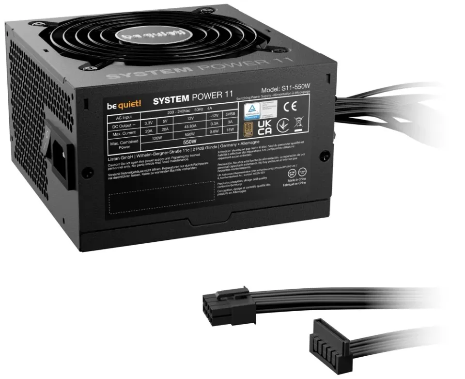 Be quiet! / zdroj SYSTEM POWER 11 550W / ATX3.1 / active PFC / 120mm fan / 80PLUS Bronze