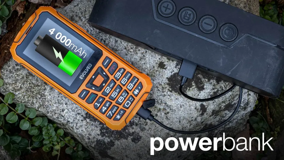 EVOLVEO StrongPhone Z6, vodotěsný odolný Dual SIM telefon, oranžová