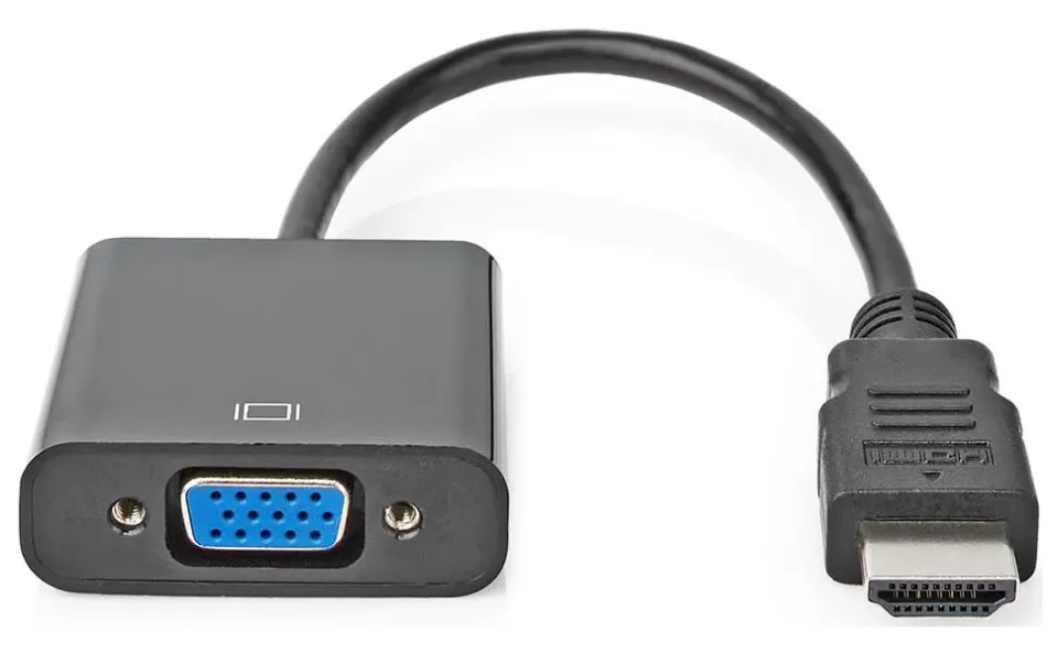 Nedis CCGB34900BK02 - HDMI – VGA Kabel | Konektor HDMI - VGA Zásuvka + 3,5mm výs