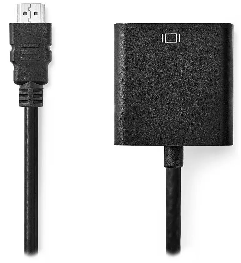Nedis CCGB34900BK02 - HDMI – VGA Kabel | Konektor HDMI - VGA Zásuvka + 3,5mm výs