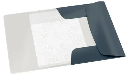 LEITZ Desky Cosy hebké se 3 chlopněmi a gumičkou, kartonové sametová šedá