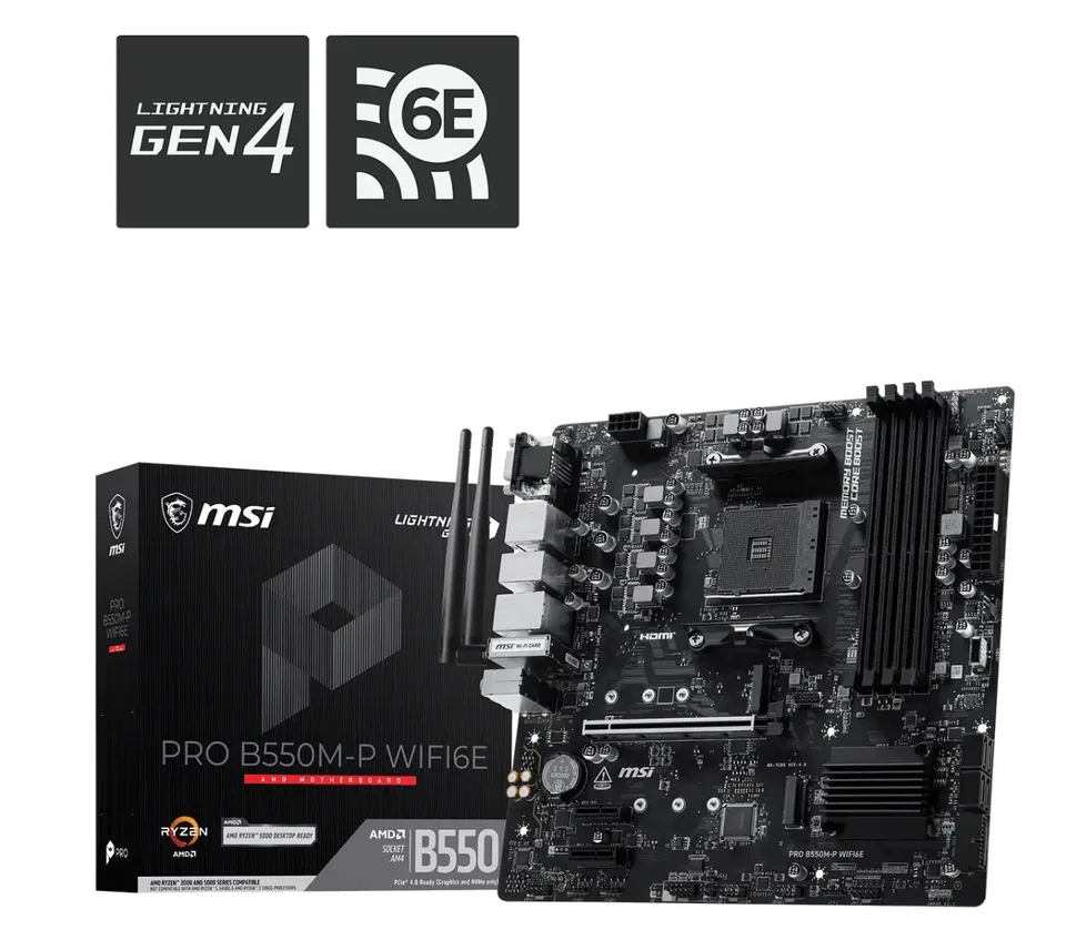 MSI PRO B550M-P WIFI6E/AM4/mATX