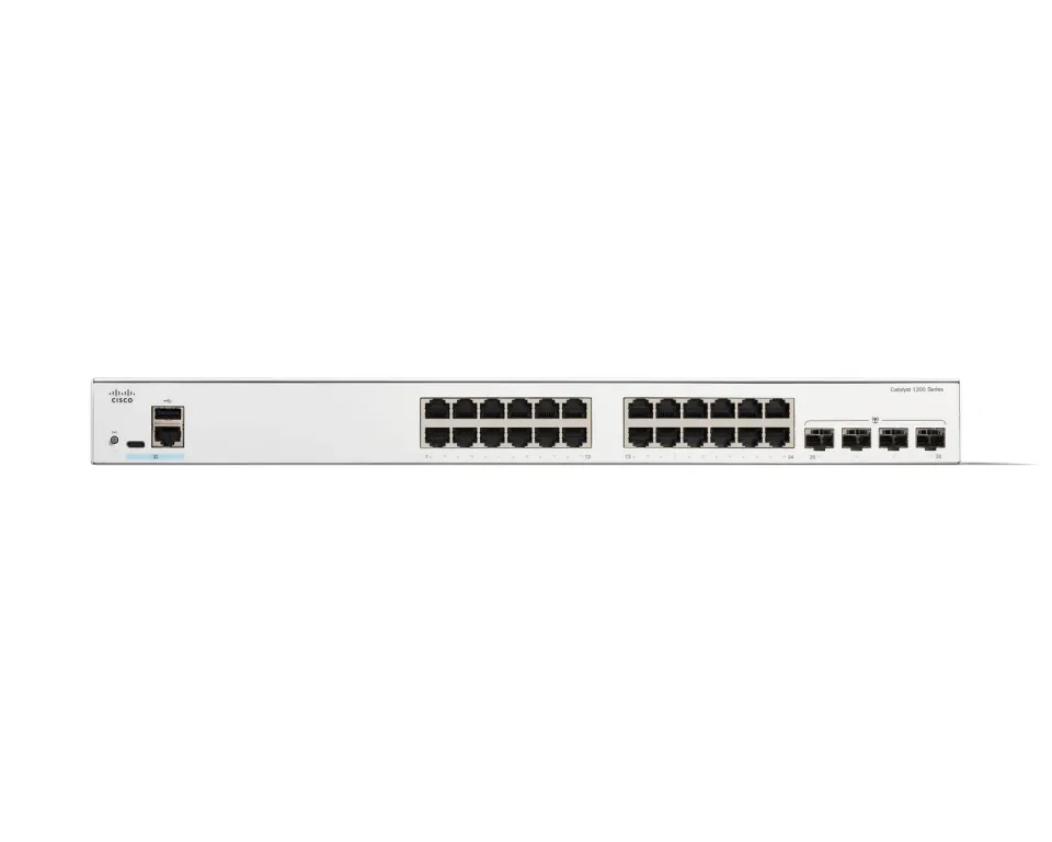 Cisco Catalyst switch C1200-24T-4G (24xGbE,4xSFP,fanless)