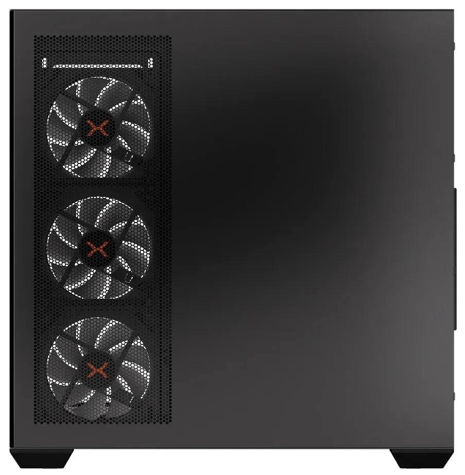 Krux skříň Exo / ATX / 4x120mm RBG fan / 2xUSB 2.0 / USB-C / tvrzené sklo / černá