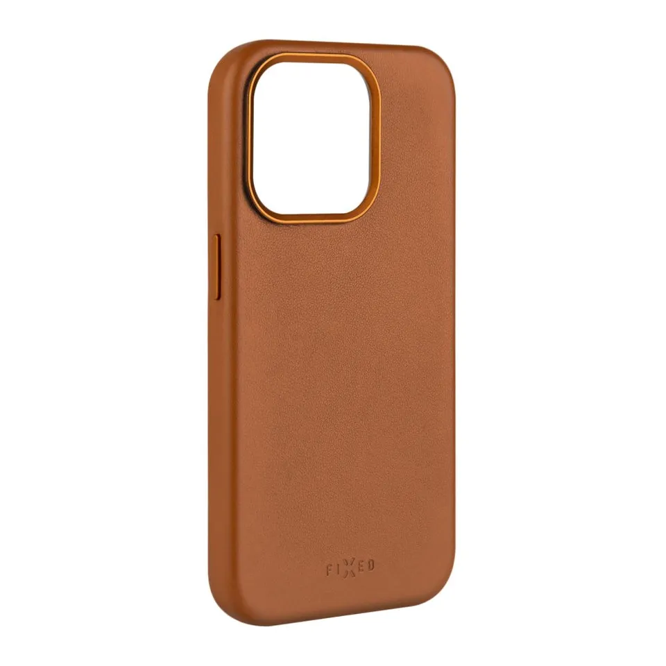 FIXED MagLeather kožený kryt iPhone 15PM hnědý