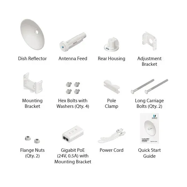 UBIQUITI PowerBeam 5AC-Gen2, venkovní, 5GHz AC, 2x 25dBi, Gigabit LAN, AirMAX AC