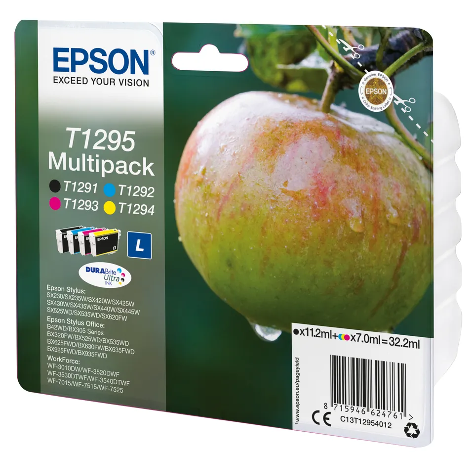 EPSON cartridge T1295 (black/cyan/magenta/yellow) multipack (jablko)