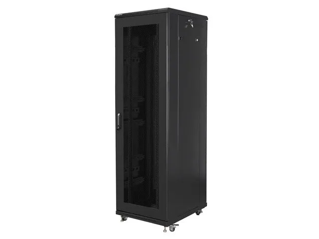 LANBERG Volně stojící skříň 19" 42U/600x800 (v rozloženém stavu) síťované dveře (FF01-6842-23B)