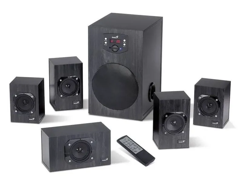 GENIUS repro SW-HF5.1 4500 (dřevo, 5.1 Home Theater 120W RMS, display),black