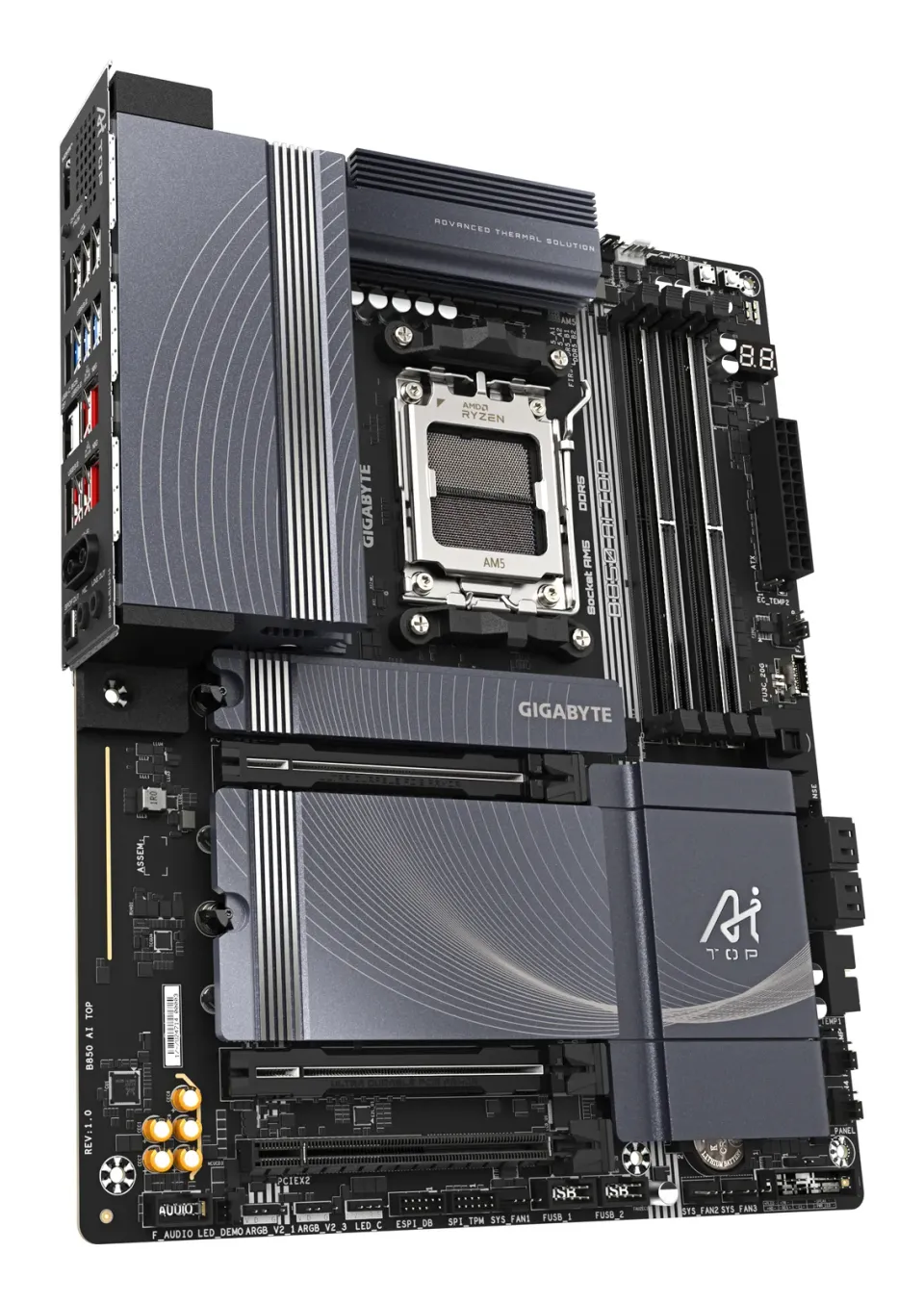 GIGABYTE MB Sc AM5 B850 AI TOP, AMD B850, 4xDDR5, 1xUSB4, 1xHDMI, WI-FI, ATX