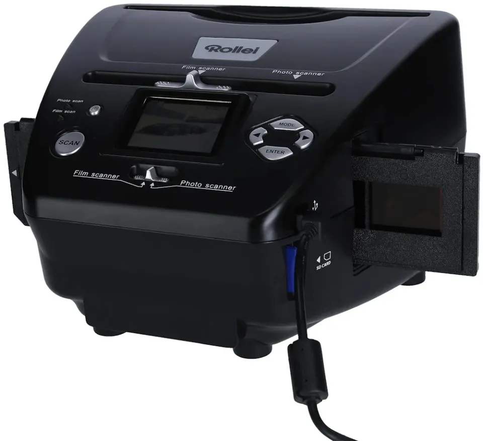ROLLEI skener DF-S 240 SE/ Negativy + Vizitky + Fotky/ 5Mpx/ 1800dpi/ 2,4" LCD/ SDHC/ USB