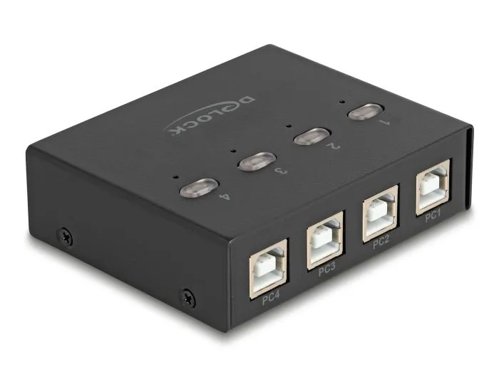 Delock Přepínač USB 2.0, 4 PC na 4 zařízení