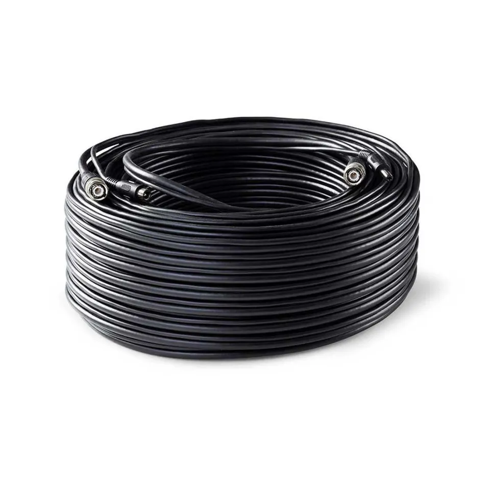 Nedis CCTVCA10BK500 - CCTV Bezpečnostní Kabel BNC / DC | RG59 | 50 m | předem se