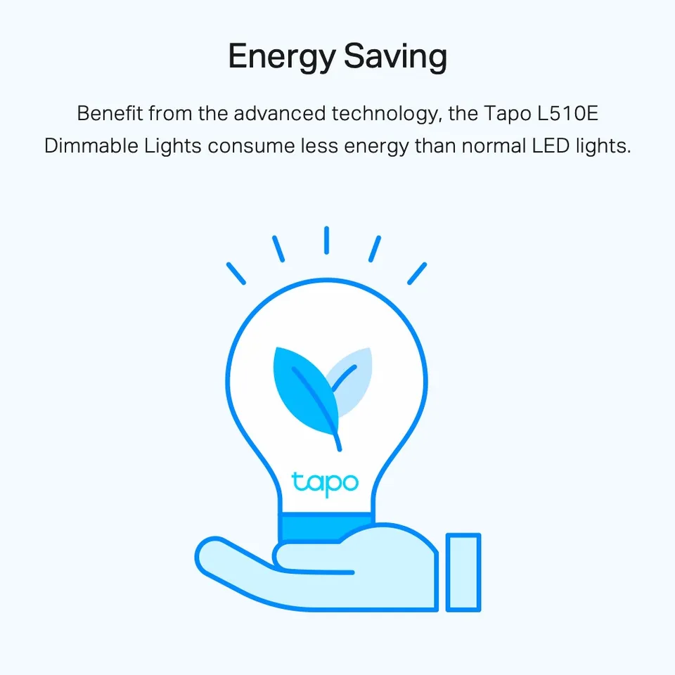 TP-Link Tapo L510E, Chytrá Wi-Fi LED žárovka, 2700K, E27 - 2 kusy