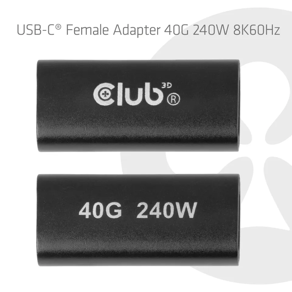 Club3D Adaptér Female USB-C 40G 240W 8K60Hz