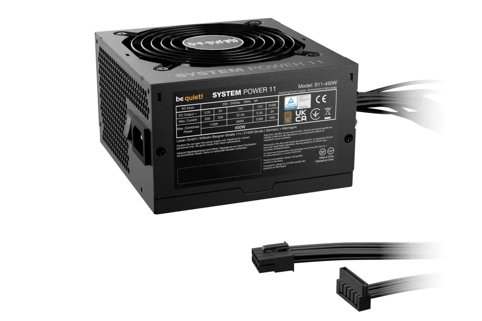 Be quiet! / zdroj SYSTEM POWER 11 450W/ ATX3.1 / active PFC / 120mm fan / 80PLUS Bronze