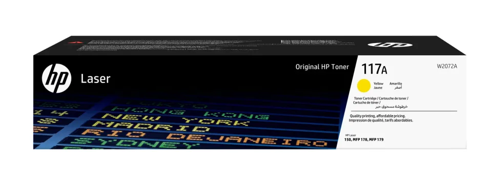 HP W2072A originální toner žlutý č.117A cca 700 str. (yellow, pro HP 150a, 150nw, MFP 178nw, 179fnw, Jetintelligence )