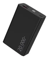 WG - Power Bank 20000 mAh, USB-C PD 20W + USB-A QC 22.5W, černá