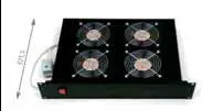 19" horiz.vent.j.4xVent.-220V/92W termost.2U černá