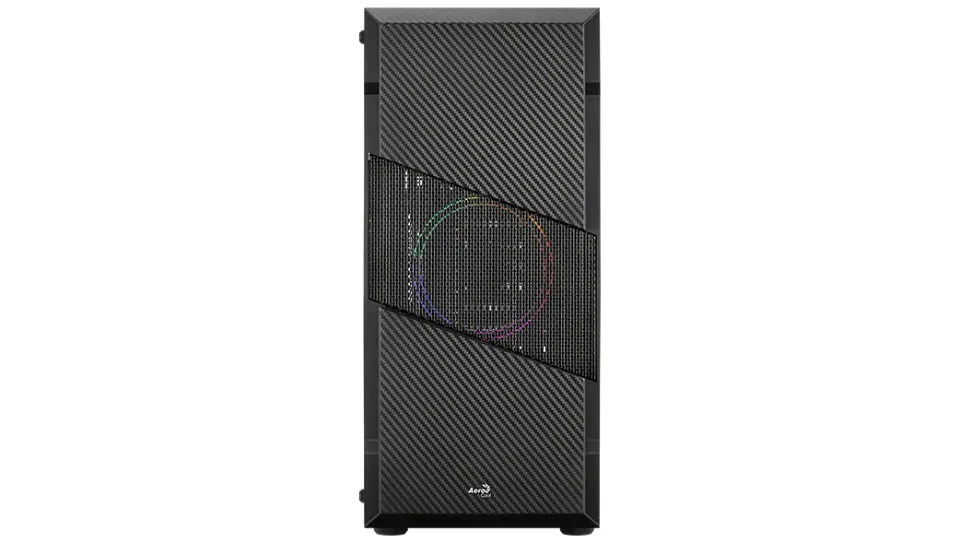 AEROCOOL skříň Menace Saturn FRGB ML G, Mid tower, 2x USB 3.0, 2x audio, 1x 120mm FRGB Fan, bez zdroje