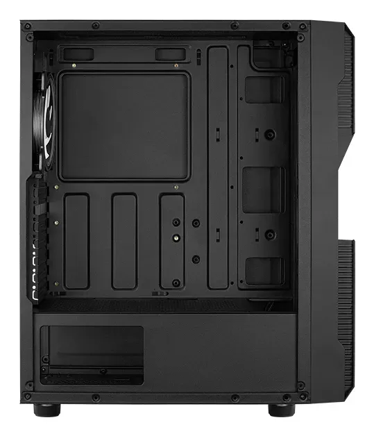 AEROCOOL skříň Menace Saturn FRGB ML G, Mid tower, 2x USB 3.0, 2x audio, 1x 120mm FRGB Fan, bez zdroje