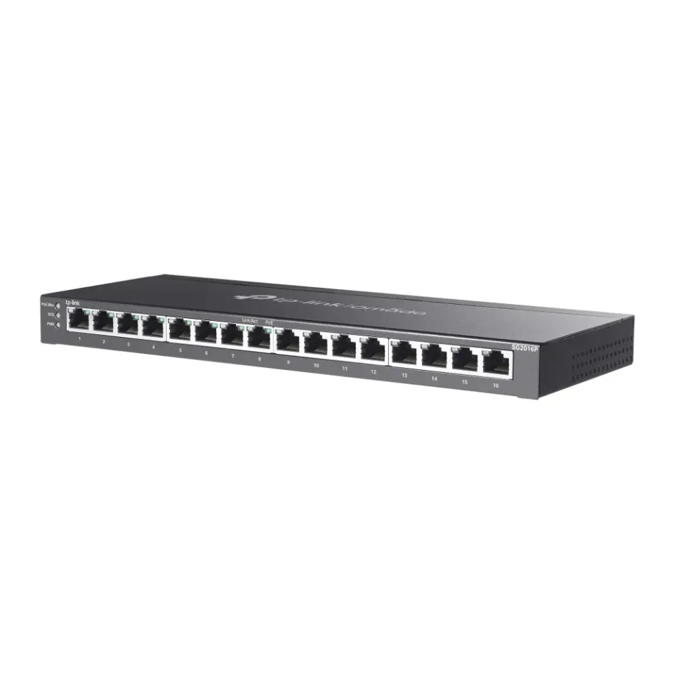 TP-Link Switch SG2016P Smart, 16x GLan, 8xPoE+, OMADA SDN