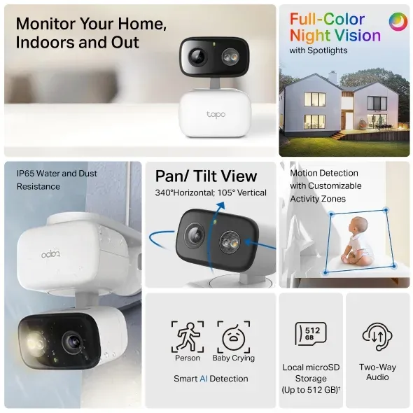 TP-Link Tapo C206 vnitřní/venkovní domácí bezpečnostní Wi-Fi kamera