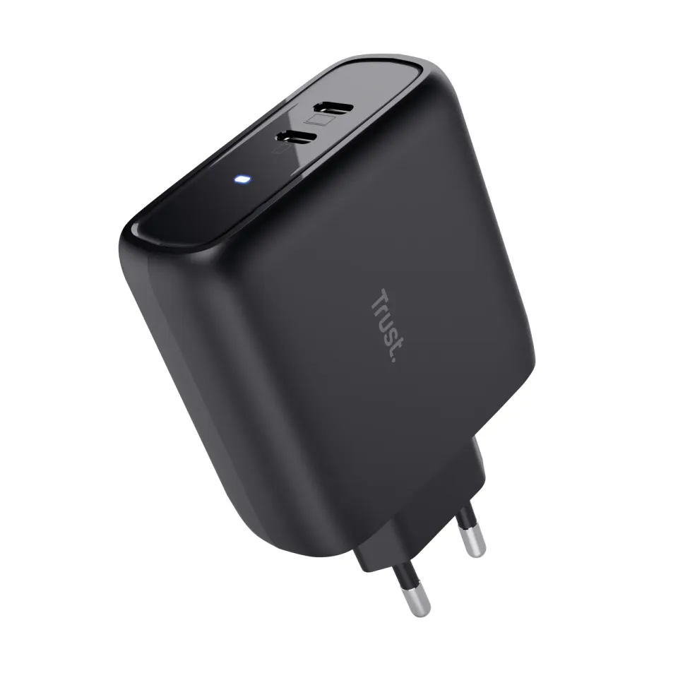 TRUST nabíječka MAXO 65W, 2x USB-C, černá