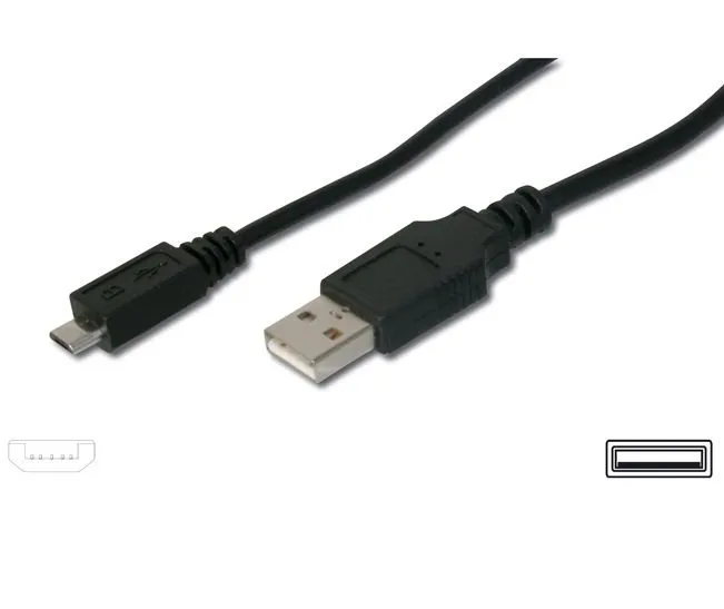 PremiumCord Kabel micro USB 2.0, A-B 0,75m kabel navržený pro rychlé nabíjení