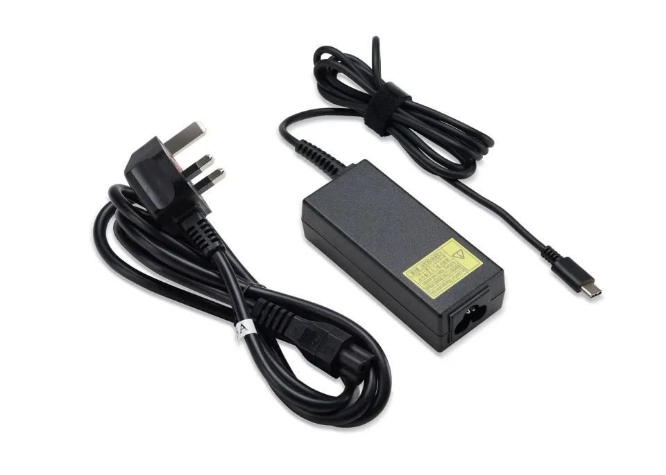 ACER Adapter 65W USB TYPE-C, EU POWER CORD (RETAIL PACK), Black