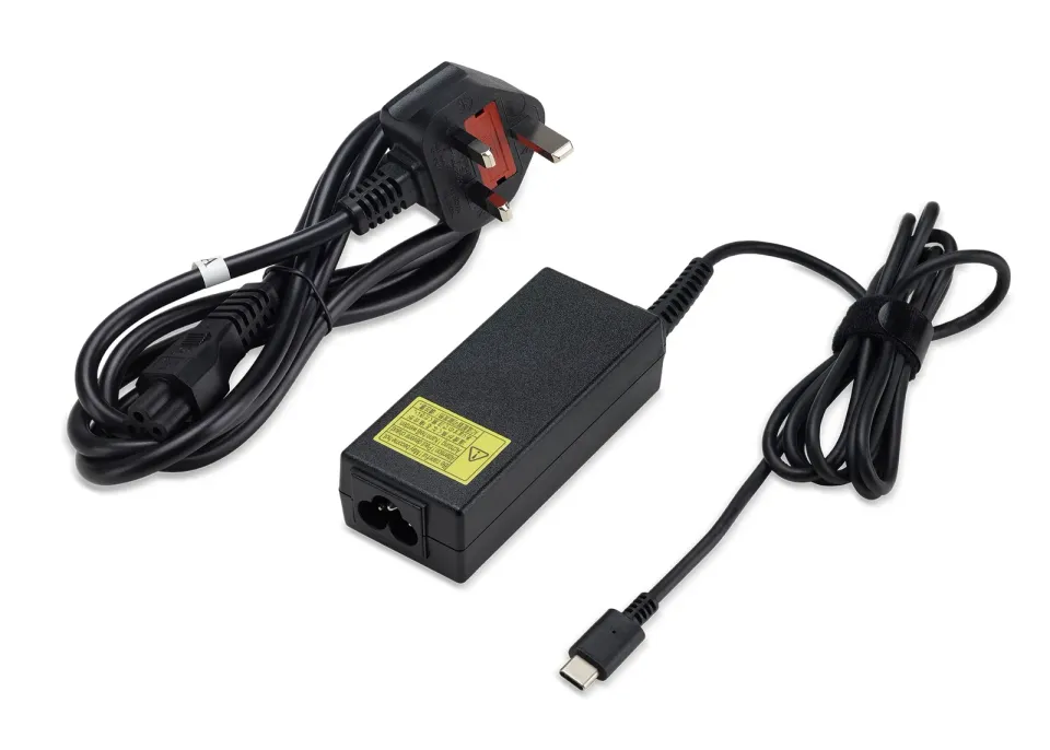 ACER Adapter 65W USB TYPE-C, EU POWER CORD (RETAIL PACK), Black