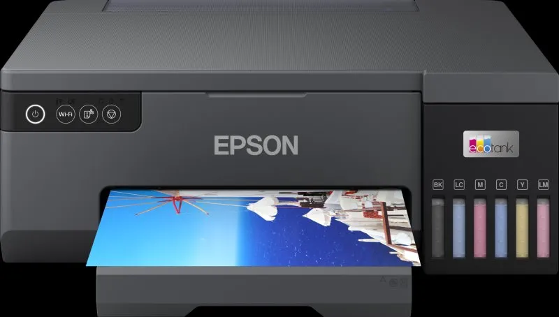 Epson EcoTank L8050 – šestibarevná tanková fototiskárna A4, tisk na CD/DVD a PVC karty, Wi-Fi