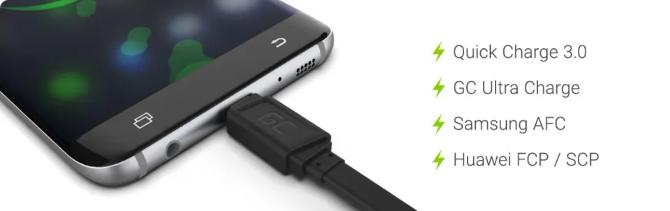 Green Cell Matte Kabel USB-C Type C 25cm s rychlým nabíjením, Ultra Charge, Quic