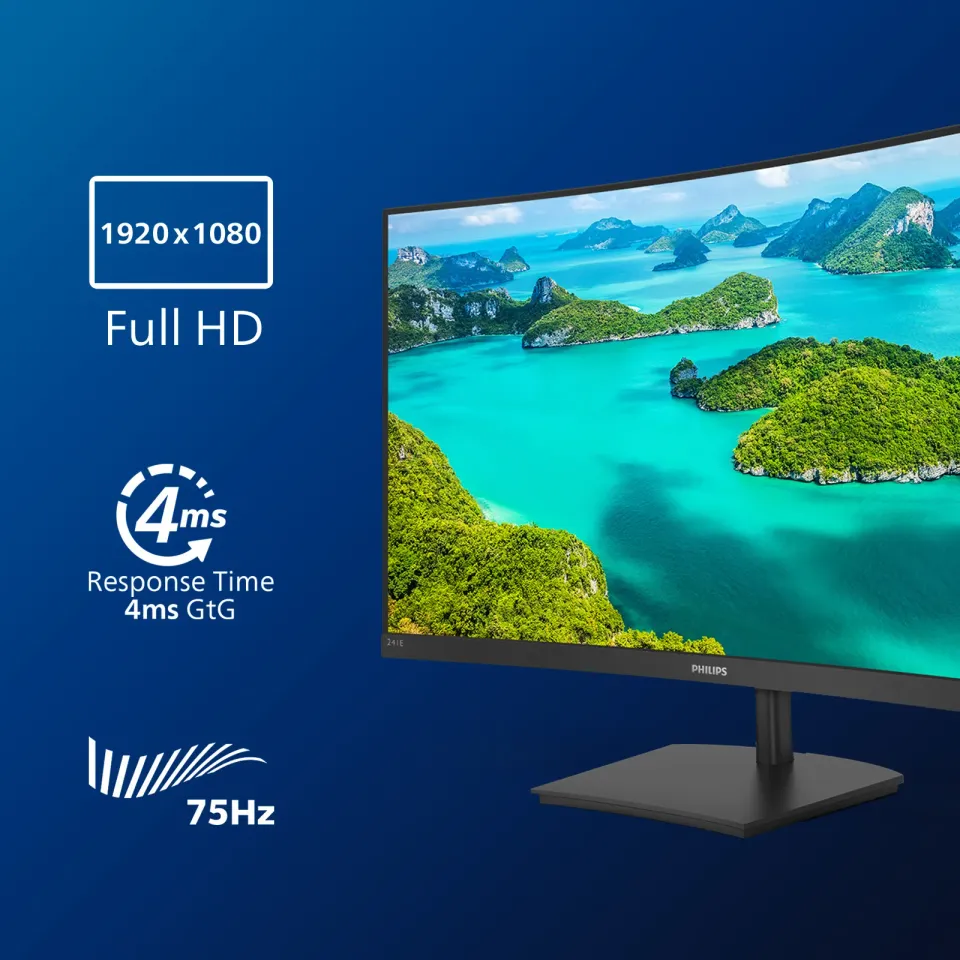 Philips MT VA LED 23,6" 241E1SCA/00 - VA panel, 1920x1080, D-Sub, HDMI, repro