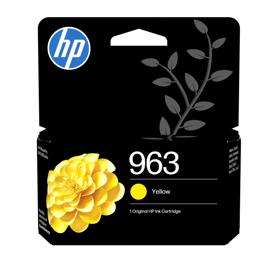 HP 3JA25AE originální náplň žlutá č.963 (yellow, cca 700 stran) (pro OfficeJet Pro 9010, 9013, 9020, 9023, 9022e)