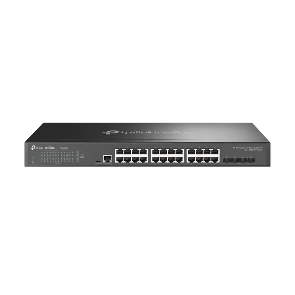 TP-LINK TL-SG3428X JetStream 24-Port Gigabit L2+ Managed Switch with 4 10GE SFP+ Slots