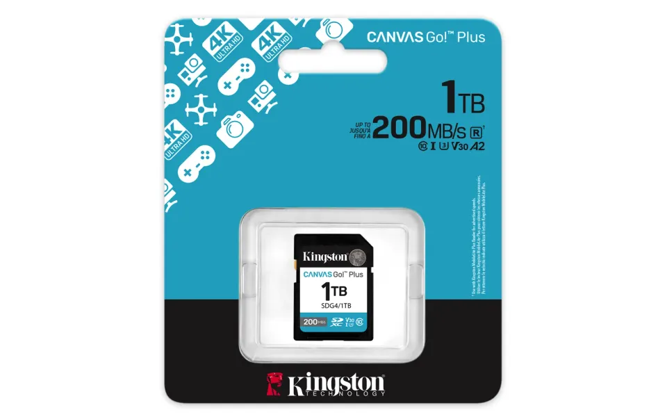 KINGSTON 1TB SDXC Canvas Go Plus Gen4 200MB/s C10 UHS-I U3 V30