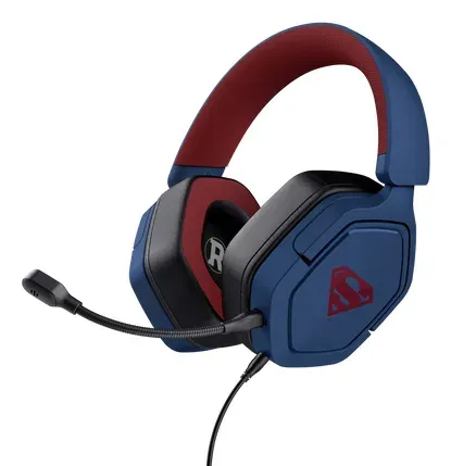 TRUST sluchátka GXT 492SM CARUS Superman, PS5 Gaming Headset, modrá