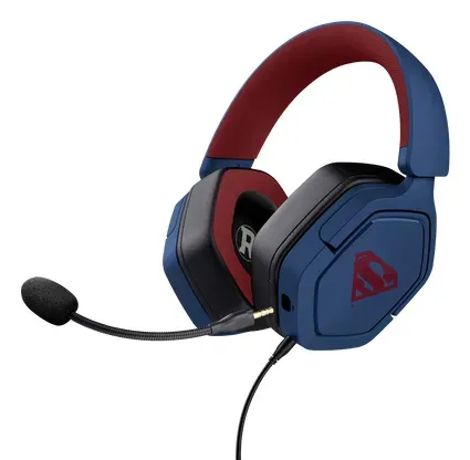 TRUST sluchátka GXT 492SM CARUS Superman, PS5 Gaming Headset, modrá