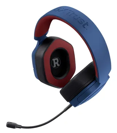 TRUST sluchátka GXT 492SM CARUS Superman, PS5 Gaming Headset, modrá