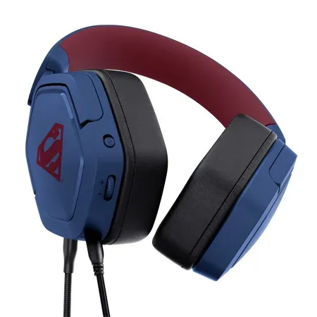 TRUST sluchátka GXT 492SM CARUS Superman, PS5 Gaming Headset, modrá