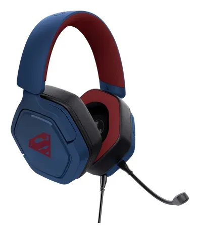 TRUST sluchátka GXT 492SM CARUS Superman, PS5 Gaming Headset, modrá