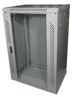 LEXI-Net 19" nástěnný rozvaděč 18U 600x600, nosnost 60 kg, skleněné dveře, svařovaný, šedý