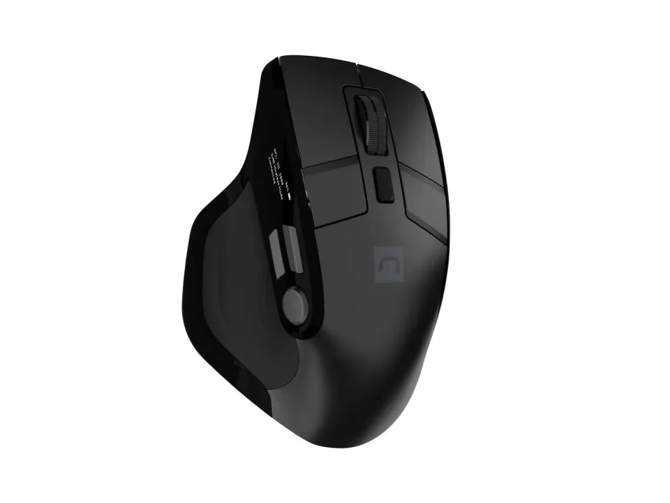 Bezdrátová myš Natec JAGUAR PRO/Kancelářská/Blue Sense/Pro praváky/4 000 DPI/USB+BT/Černá