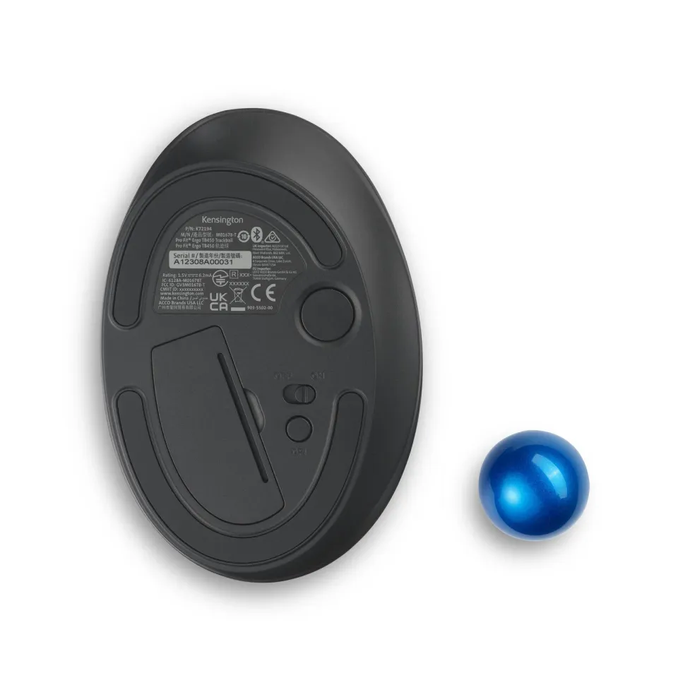 Kensington TB450 EQ WIRELESS ERGO TRACKBALL