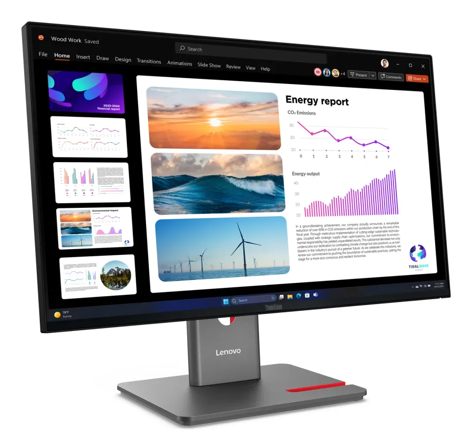 Lenovo LCD P24q-40 23,8" IPS/16:9/2560x1440/6ms/300nits/1500:1/HDMI/2xDP/USB/Rep