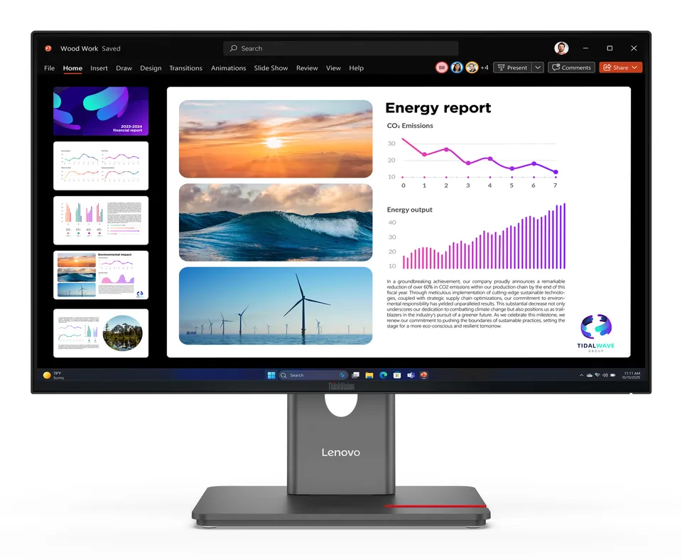 Lenovo LCD P24q-40 23,8" IPS/16:9/2560x1440/6ms/300nits/1500:1/HDMI/2xDP/USB/Rep